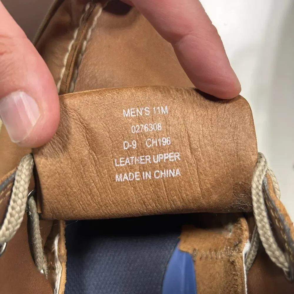 Sperry Top Sider Boat Shoes Men’s 11M Brown Leather Casual Dockside Lace - Picture 12 of 13